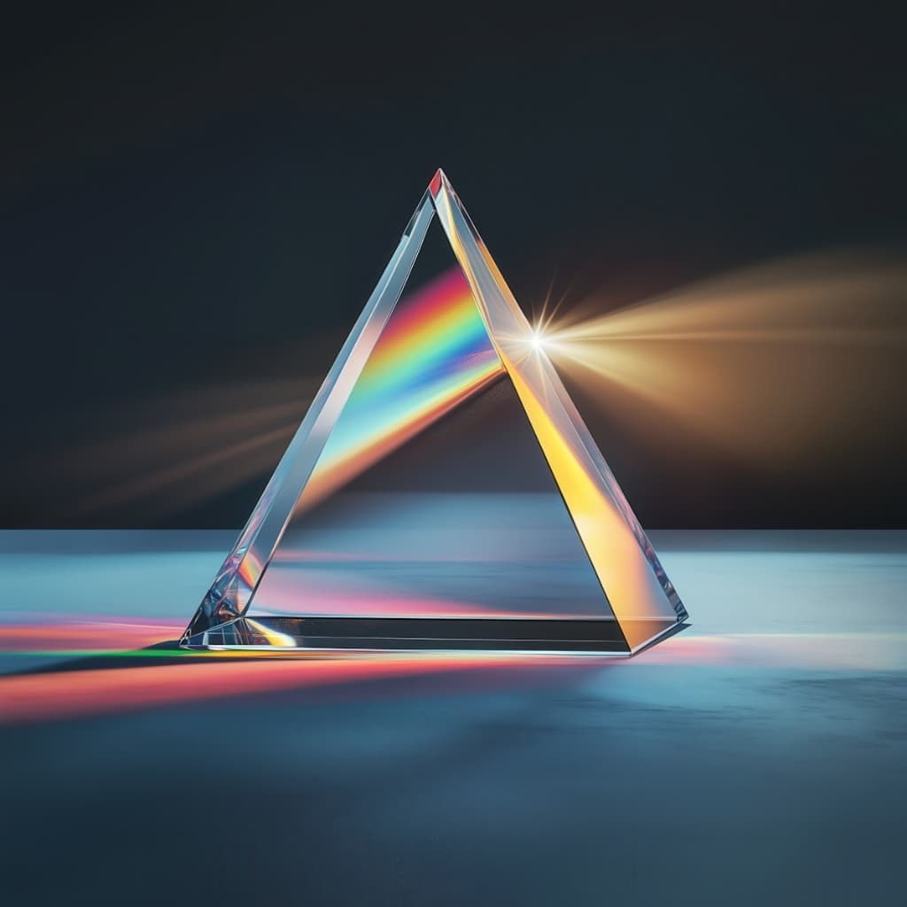 Prism refracting light